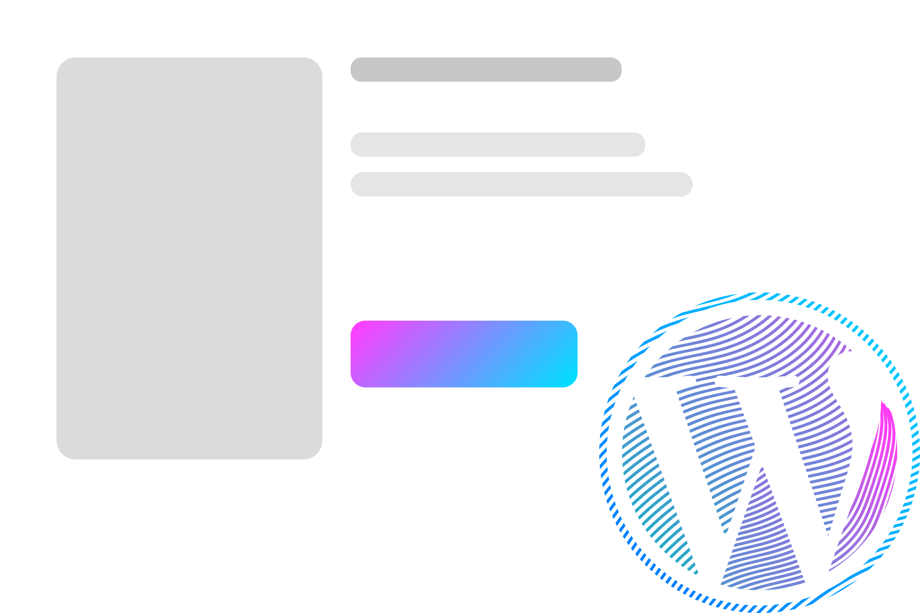Modern website build with WordPress as one of the platform options