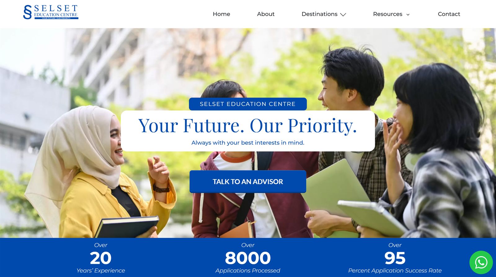 Selset Education Centre website