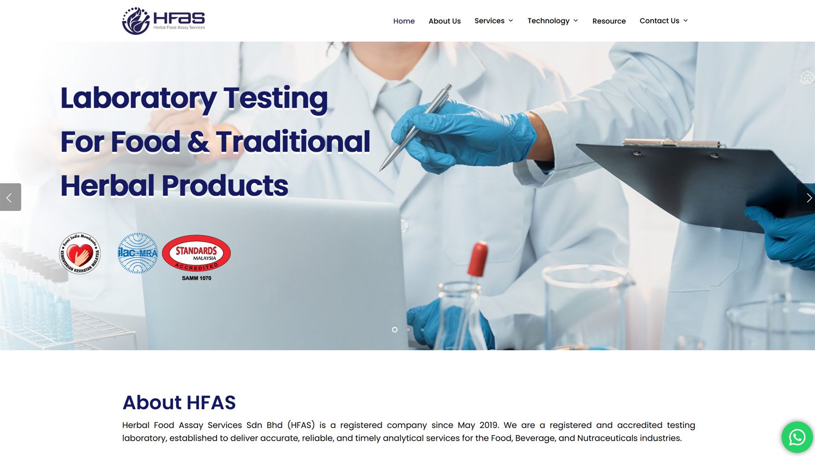 Herbal Food Assay website