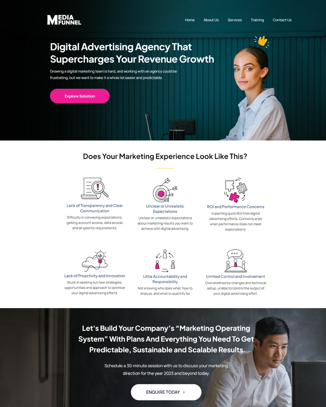 media-funnel-agency-website-design Website Design Example